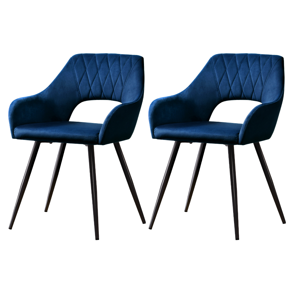 Blue Velvet Dynamic Kitchen Chairs Dreamo Living
