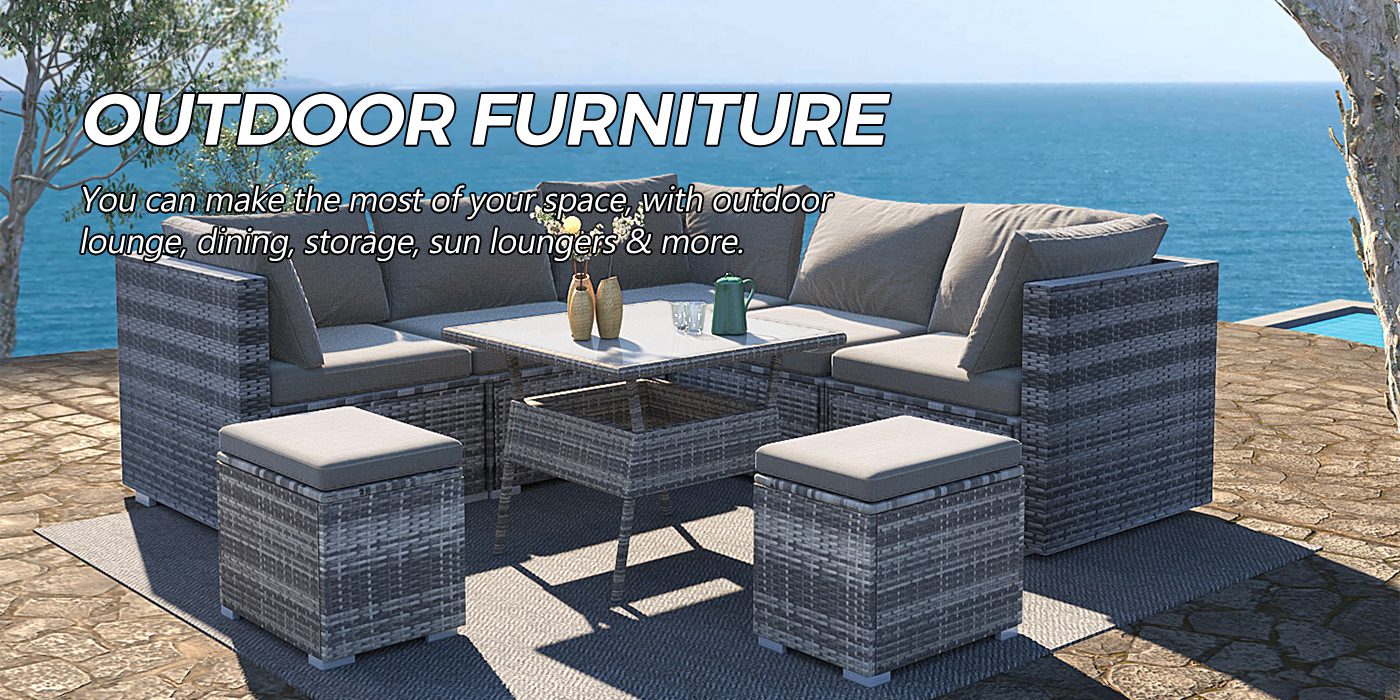 OUTDOOR FURNITURE you can make the most of your space, with outdoor lounge, dining, storage, sun lounge & more.