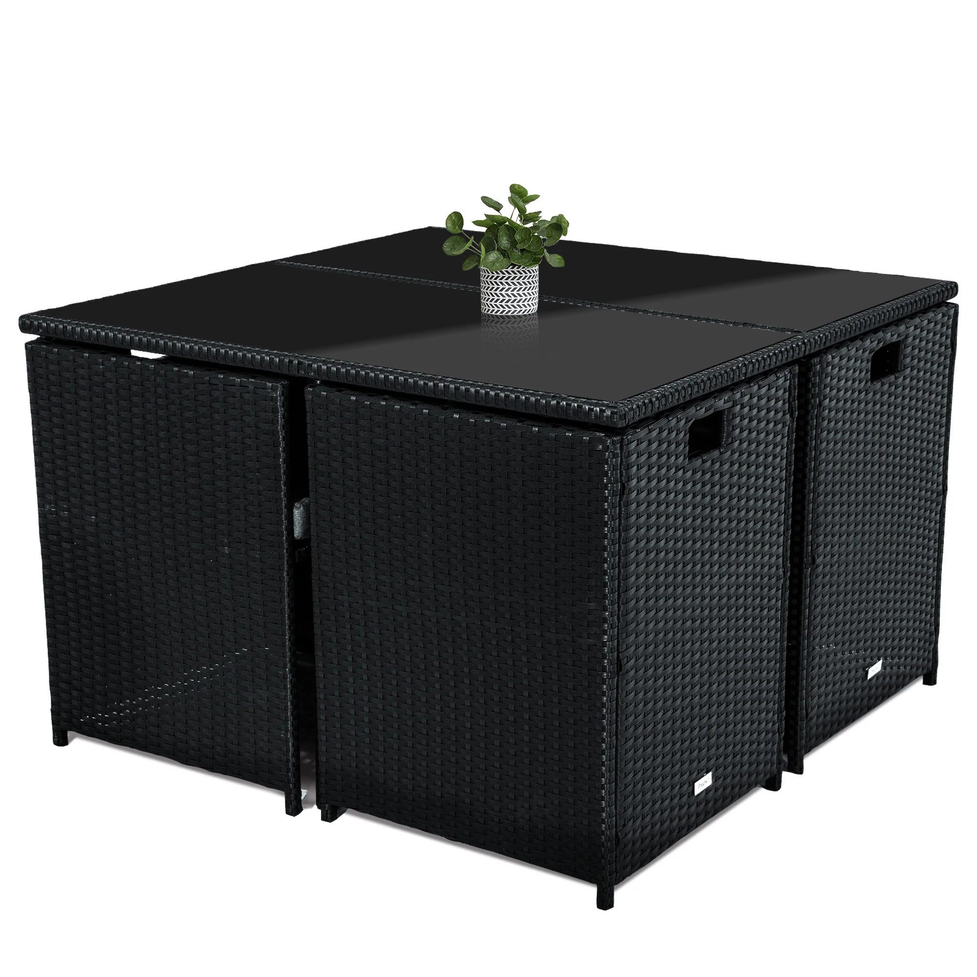 Horrocks 8 Seater Outdoor Dining Set-Black - Image 6