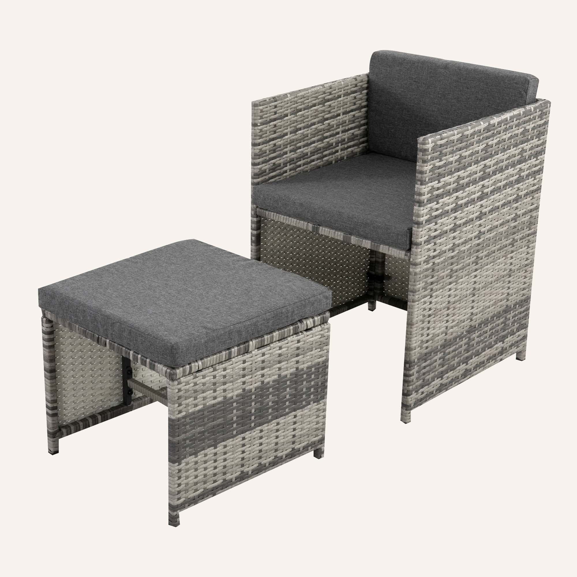 Horrocks 8 Seater Outdoor Dining Set-Grey - Image 10