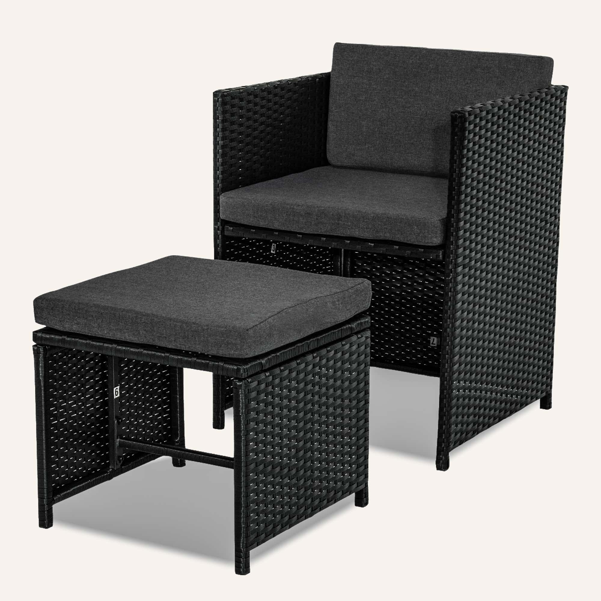 Horrocks 8 Seater Outdoor Dining Set-Black - Image 14