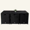 Bali 11 Piece Outdoor Dining Set-Black - Thumbnail Image 6