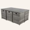 Bali 11 Piece Outdoor Dining Set-Grey - Thumbnail Image 6