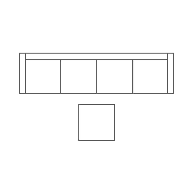 Linear patio sofa