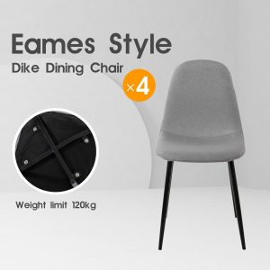 4 x Replica Eames Chairs Dining Office Cafe Lounge-Dike Ash