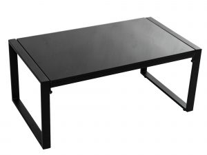 4PC Outdoor Wood Arm Chair & Table Set-Dark Grey - Dreamo Living