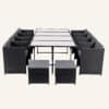 Bali 13PC Outdoor Dining Set-Black - Thumbnail Image 6