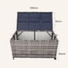 Outdoor PE Wicker Storage Box Garden 320L-Grey - Thumbnail Image 6