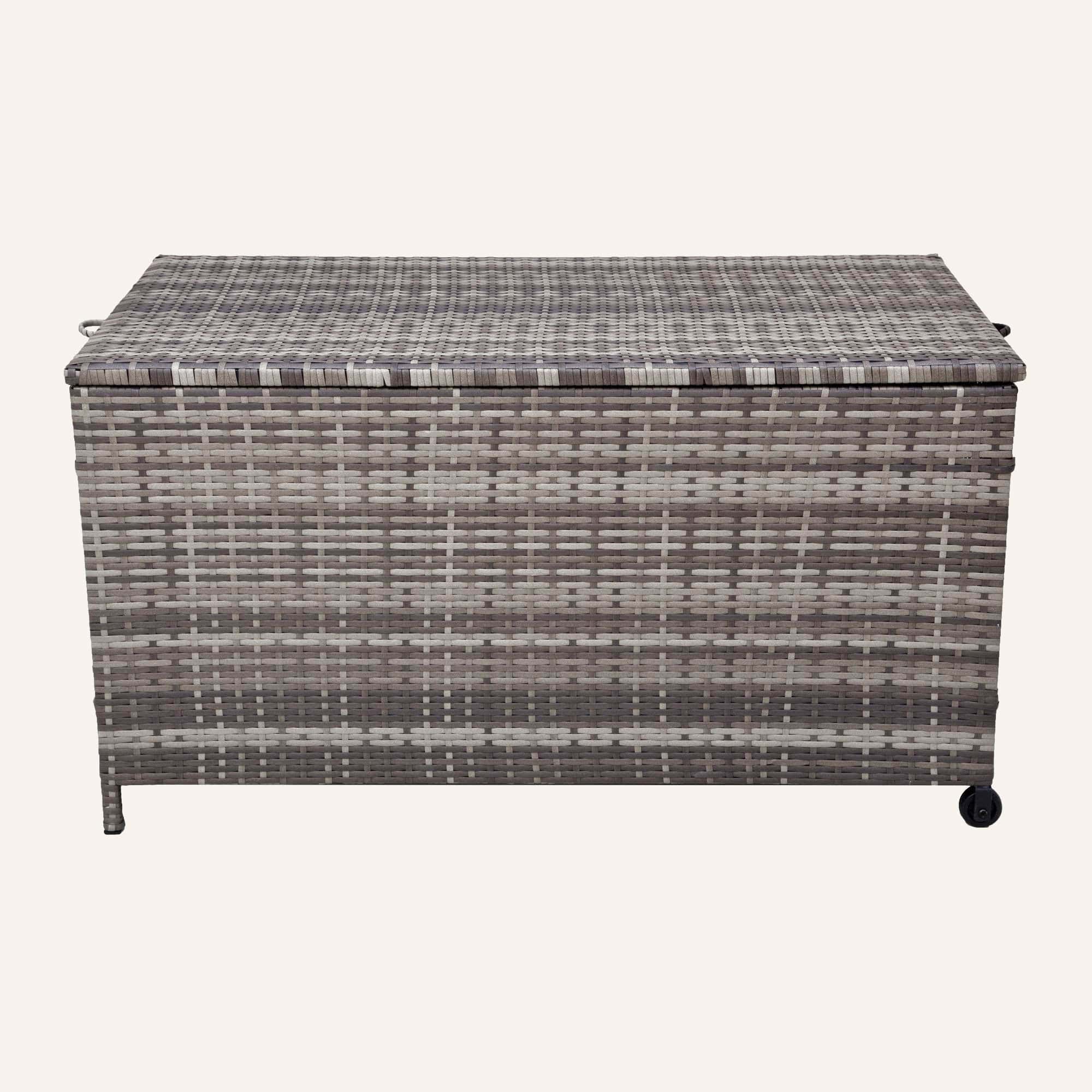 Outdoor PE Wicker Storage Box Garden 320L-Grey - Image 5
