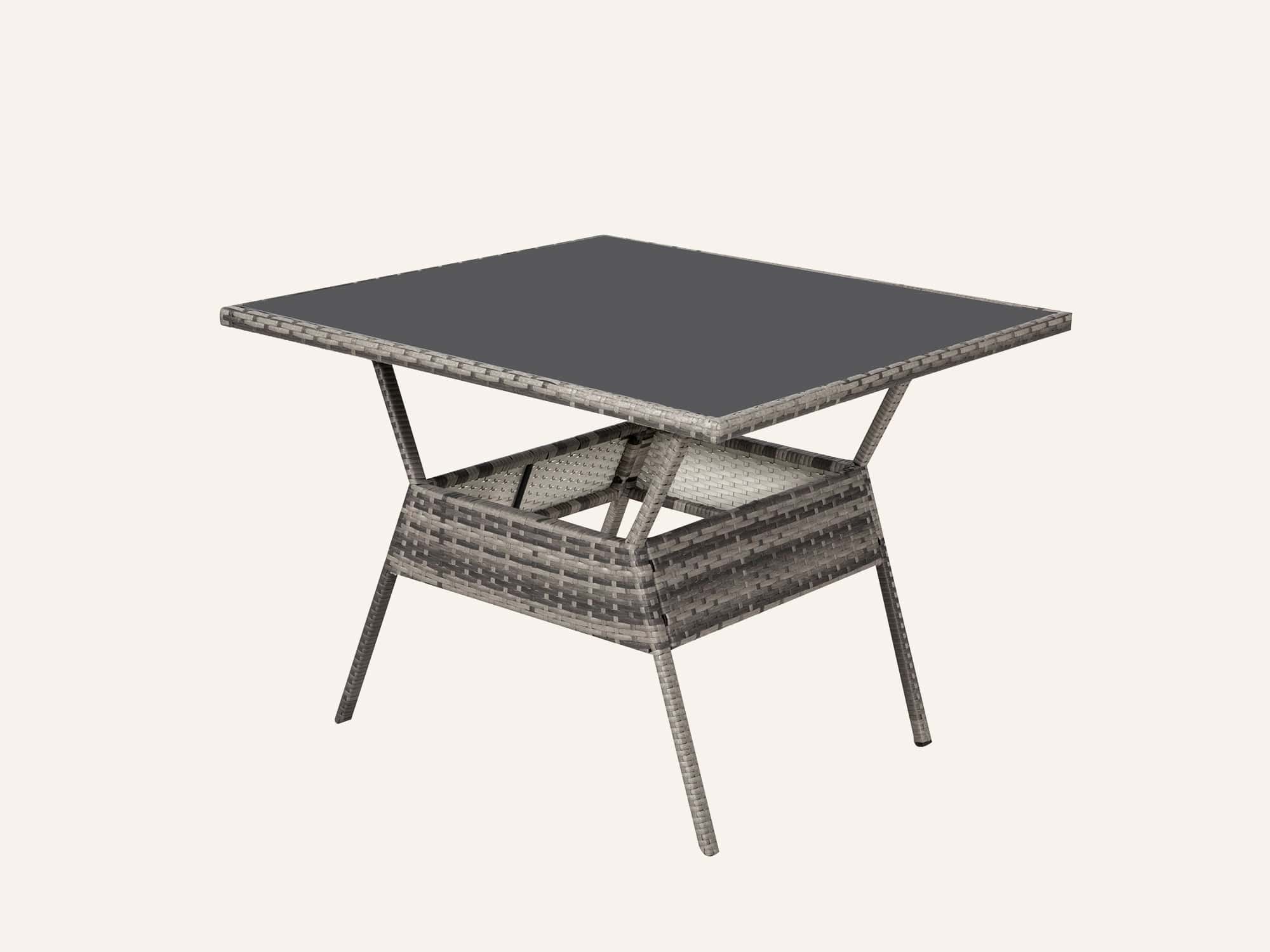8PC Outdoor Dining Set Wicker Table & Chairs-Grey - Image 10