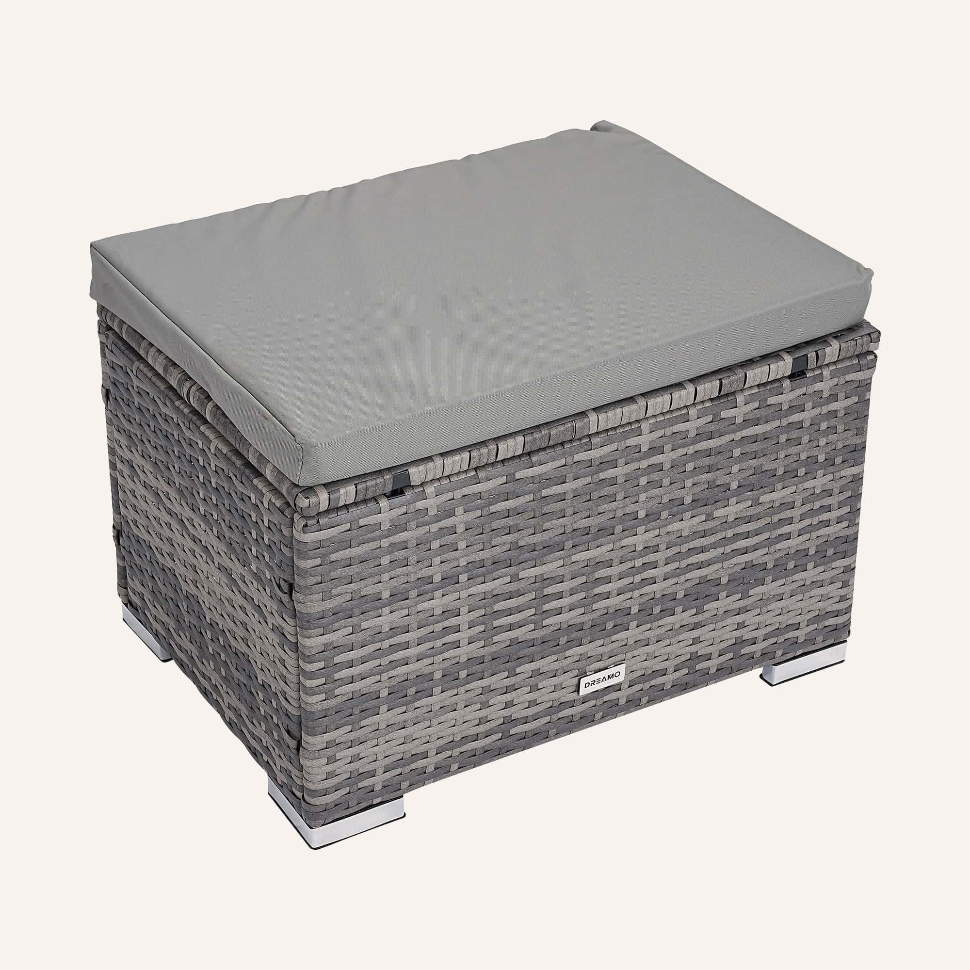 8PC Outdoor Dining Set Wicker Table & Chairs-Grey - Image 12