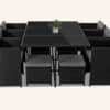 Outdoor Furniture Packages Bali 11 Piece Dining Set+ 8 Piece Lounge Sofa-Black - Thumbnail Image 6