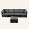 Outdoor Modular Lounge Sofa Bondi-Black - Thumbnail Image 5