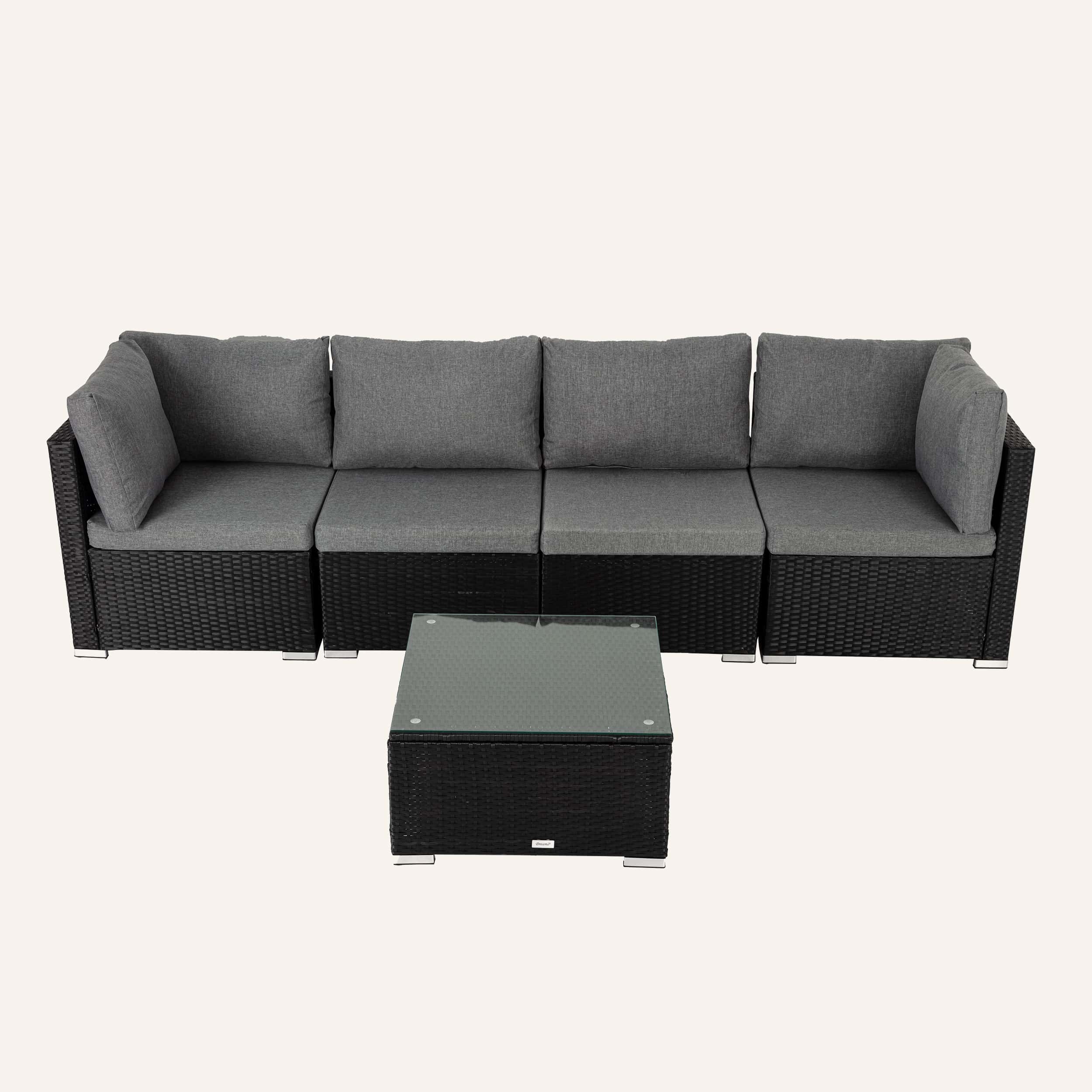 Outdoor Modular Lounge Sofa Bondi-Black - Image 5