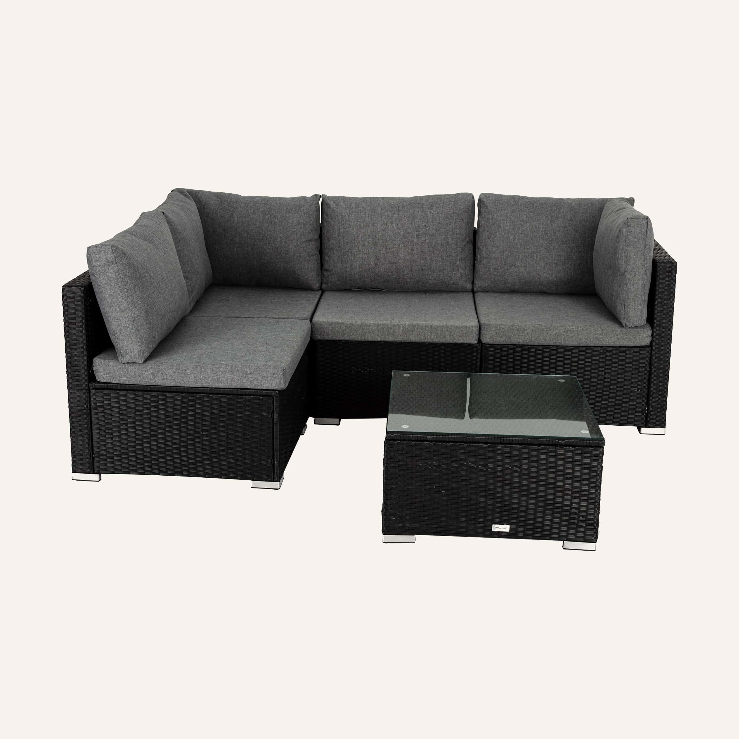 Outdoor Modular Lounge Sofa Bondi-Black - Image 6