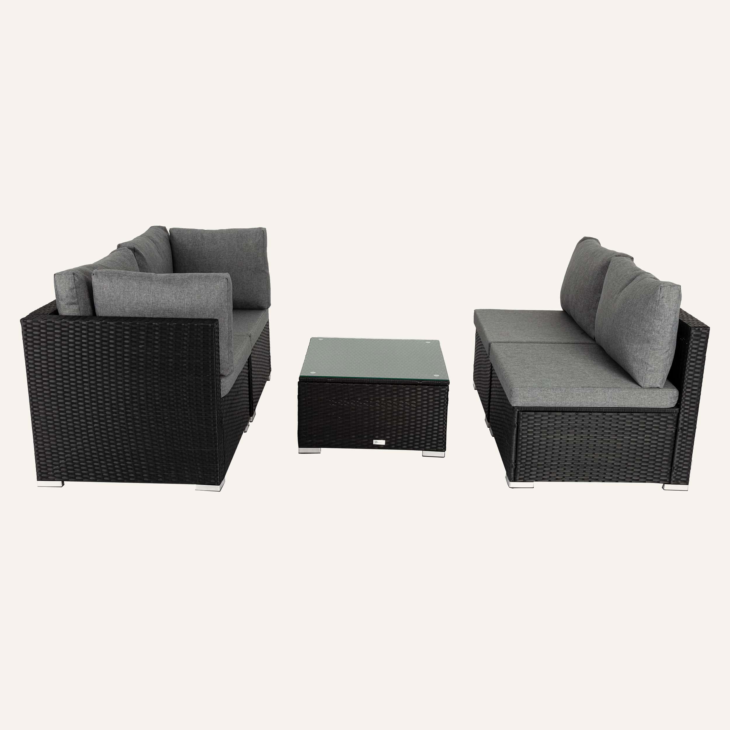 Outdoor Modular Lounge Sofa Bondi-Black - Image 7