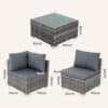 Grey Oasis Sofa Set and Lounge Chair Package - Thumbnail Image 13