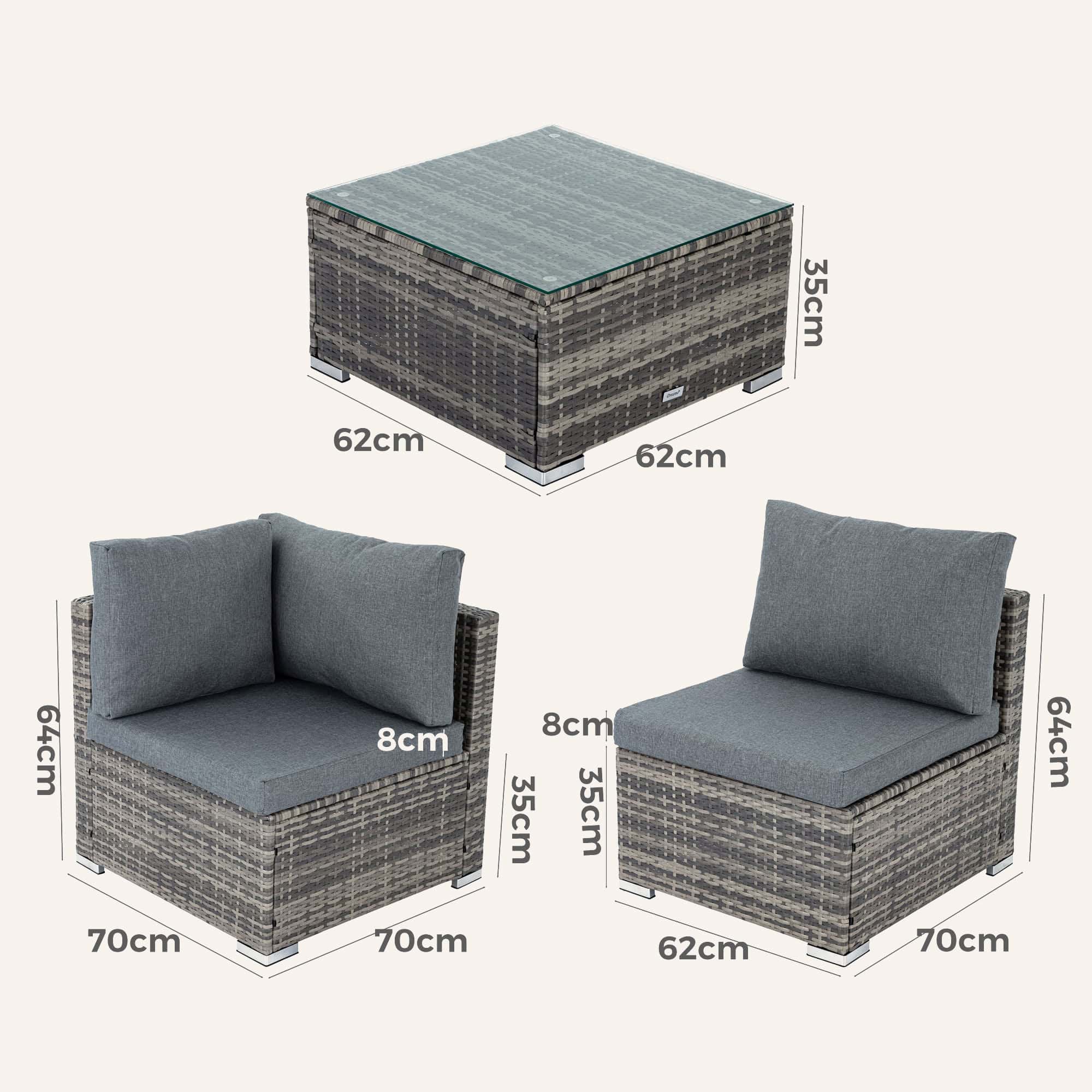 Grey Oasis Sofa Set and Lounge Chair Package - Image 13