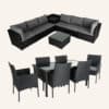 Ebony Elegance Outdoor Dining Set - Thumbnail Image 4