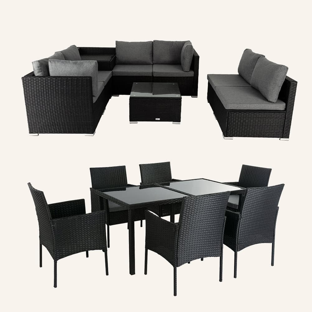 Ebony Elegance Outdoor Dining Set - Image 3