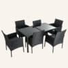 Ebony Elegance Outdoor Dining Set - Thumbnail Image 13