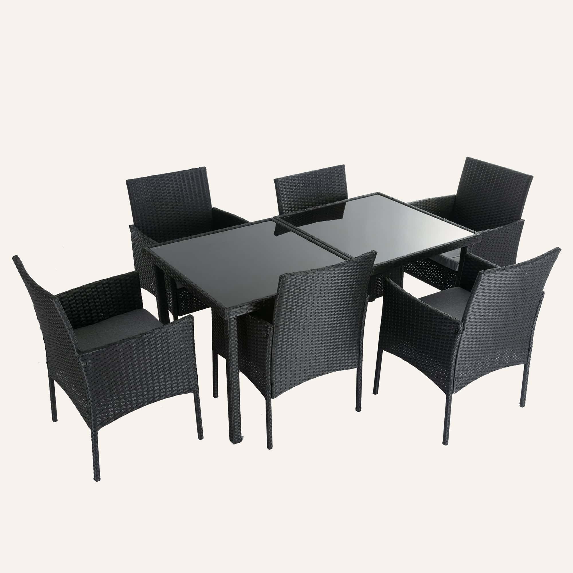 Ebony Elegance Outdoor Dining Set - Image 13