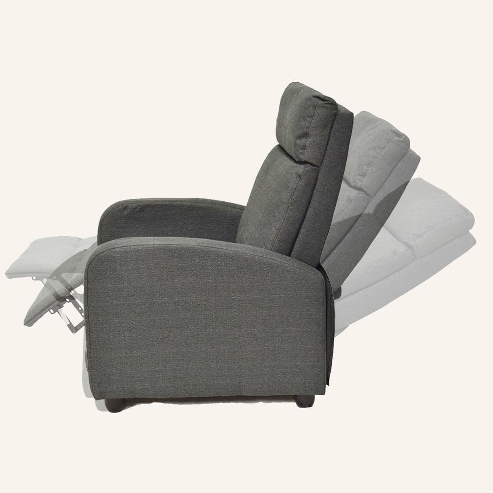 Adjustable Recliner Sofa Chair Home Theater Seating-Grey Fabric - Image 5