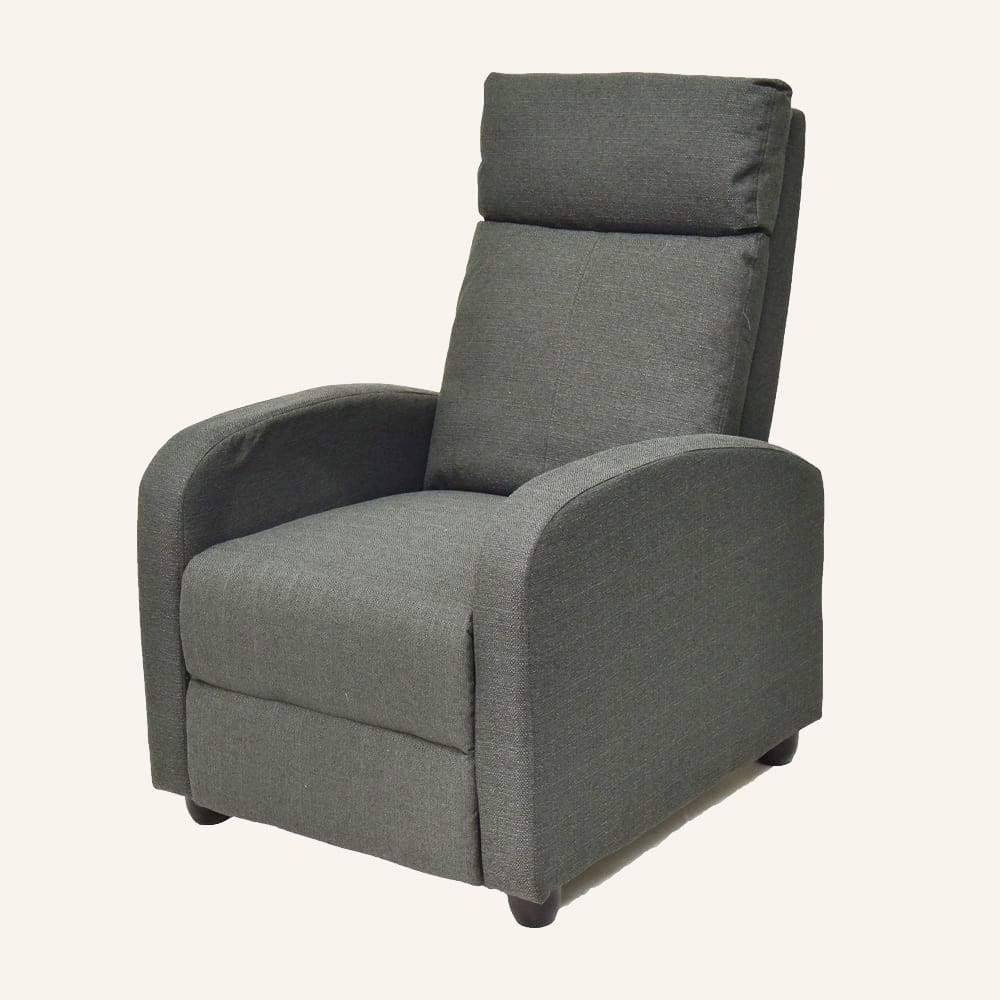 Adjustable Recliner Sofa Chair Home Theater Seating-Grey Fabric - Image 1