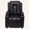 Adjustable Recliner Sofa Theater Lounge Chair with Cup Holders PU Leather -Black - Thumbnail Image 3