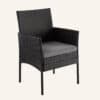 3PC Outdoor Table and Chairs Set-Black - Thumbnail Image 4