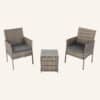 2 Seater PE Rattan Outdoor Furniture Chat Set- Mixed Grey - Thumbnail Image 3