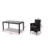 DREAMO Dining Table Set Size