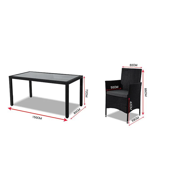 DREAMO Dining Table Set Size