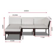images 4PC Garden Lounge Set Size