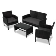 images DREAMO 4 Pc PE Wicker Outdoor Set Side