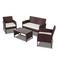 DREAMO 4 Pc PE Wicker Outdoor Set Side