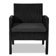 images DREAMO 4 Pc PE Wicker Outdoor Set Single Armchair