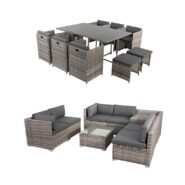 OTF-501S-LGR-OTF-509S-LGR DREAMO Dining Set+Lounge Sofa
