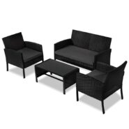 images DREAMO 4 Pc PE Wicker Outdoor Set Side