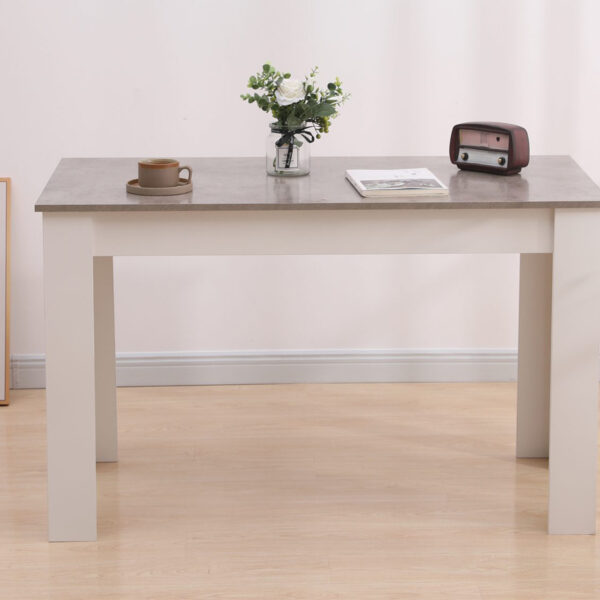 Dining Table Rectangular Wooden 120M-Grey&White