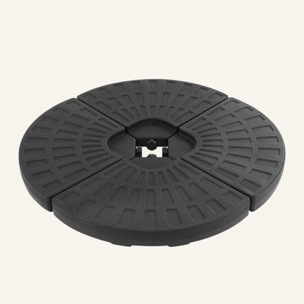 Summer Scenes Outdoor Umbrella Base - Cantilever Fan-Shaped Parasol Stand - Sand/Water Weighted - Garden, Pool and Terrace