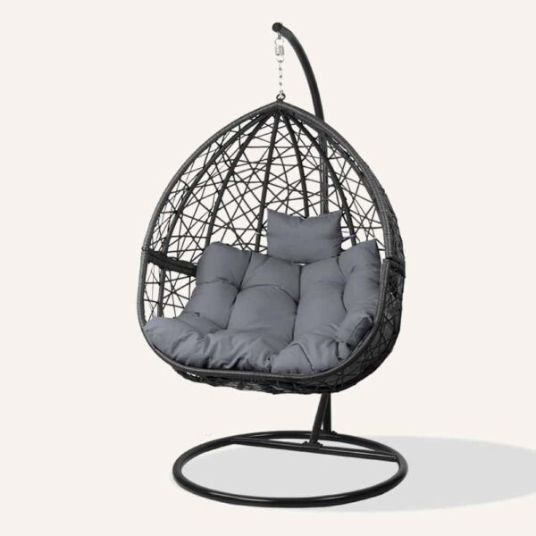 Outdoor Hanging Swing Chair - Black