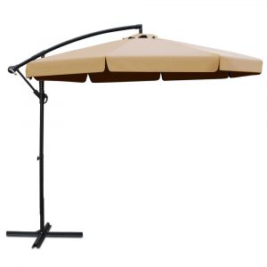 Azula Outdoor Umbrella in Beige - Garden, Poolside and Terrace Parasol