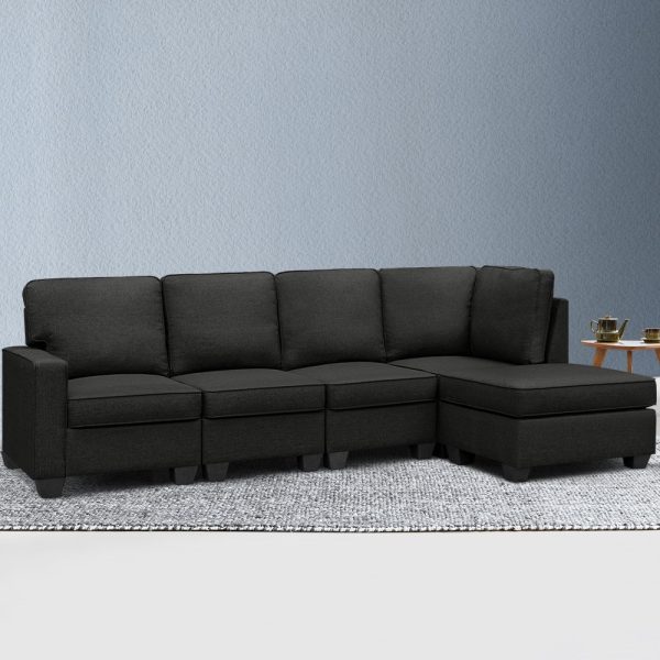 Modular Sofa with Chaise - 5 Seater