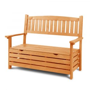 2 Seater Wooden Garden Chair and Storage Box
