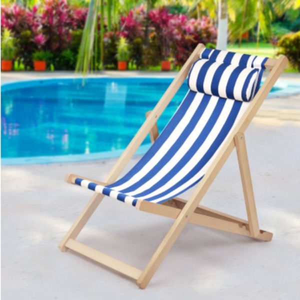 Classic Striped Deck Chair