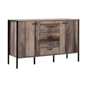 Rustic Wooden Buffet Sidebar Storage Cabinet