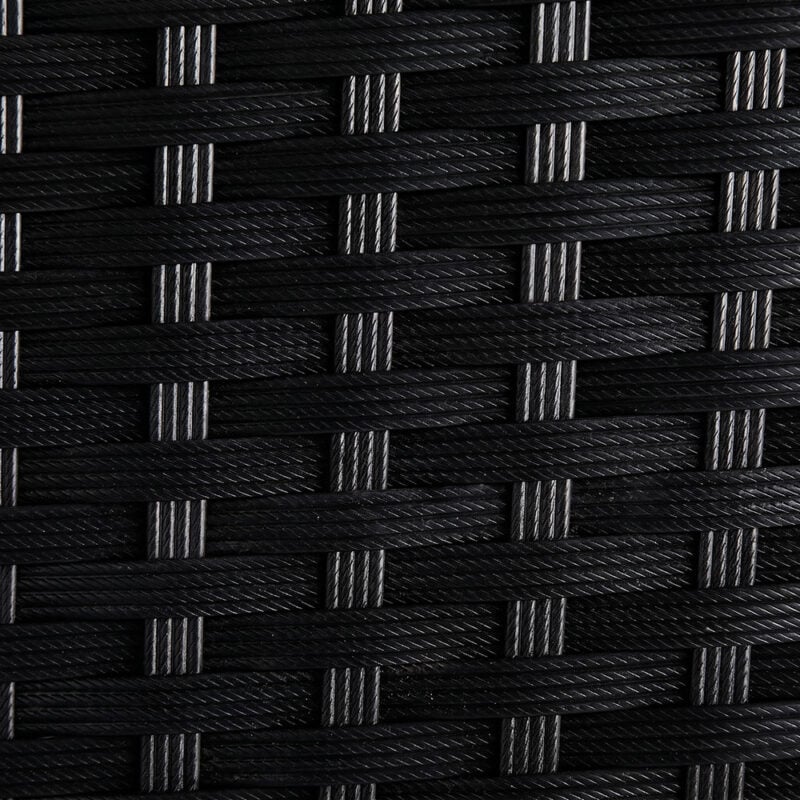 Dreamo Living Outdoor Wicker Detail Close-up of black outdoor wicker furniture weave for Dreamo Living.