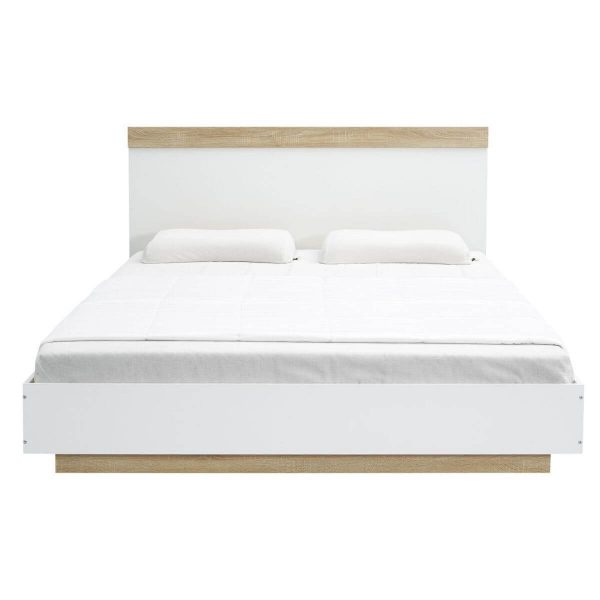 Coastal White Oak King Bed Frame