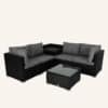 6PCS Outdoor Modular Lounge Sofa Coogee-Black - Thumbnail Image 6
